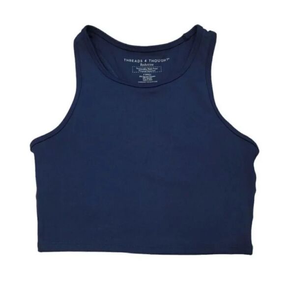 NEW Threads 4 Thought Core ReActive Racerback Sports Bra in Navy Blue Size XS - Picture 9 of 10